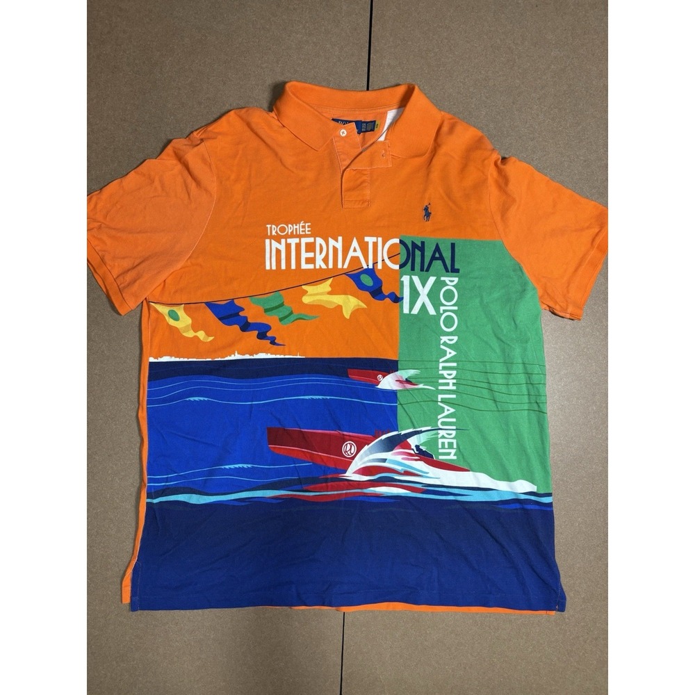 Polo Ralph Lauren Trophee International Speedboat Graphic Men's XXL Polo Shirt